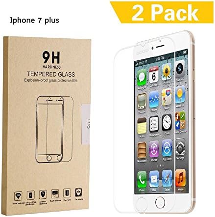 TIOVERY Tempered Glass Screen Protector for Apple iPhone 7 Plus (2-Pack)