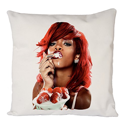 Rihanna Strawberry Pillow Case Cushion Cover Home Sofa Decor