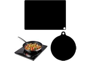 HNONOXY Pack of 2 Induction Protection Mats, Scratch-Resistant & Heat Resistant Hob Cover up to 240°C, Induction Hob Protection (Round & Rectangular), Hob Cover Perfect for Induction Hobs