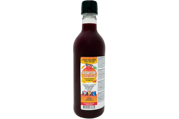 Sockerfri Blodapelsinslush 500 ml - Blandningsförhållande 1:17 | Ger 9 liter Slushis