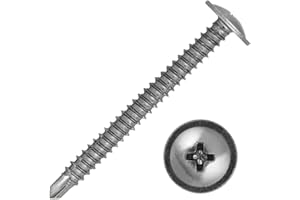 MULTISCREW (50, 4.8 x 60mm) Baypole Screws Self Drilling PH2 Wafer Head Fully Threaded Bright Zinc Plated For Joining uPVC Bay Window Sections and Conservatory Frames