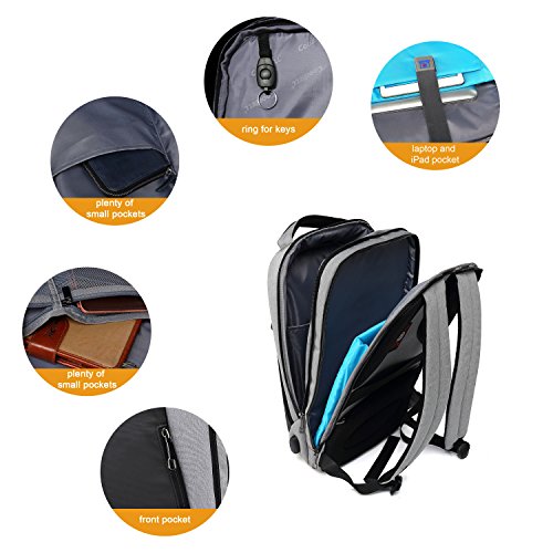 15 6 Zoll Business-Laptop-Rucksack mit Anti-Dieb-Rei  verschluss und USB-USB-Ladeanschluss  wasserdichte Reisen Backpack College Tasche mit versteckte