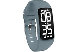aswan watch Reloj Digital para Niñas y Niños con Cronómetro,Podómetro,Distancia y Calorías sin APPs ni Móvil,Calendario,Despertador-Reloj Fitness Tracker Infantil con Correa de Silicona