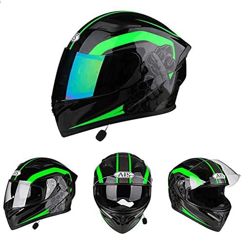 CHQQQ Motorcycle Helmet Large Battery Bluetooth Rainproof Noise Reduction Microphone Anti-fog Ventilation Full Face Helmet Variable Half Helmet Comfortable Lining Can Washable