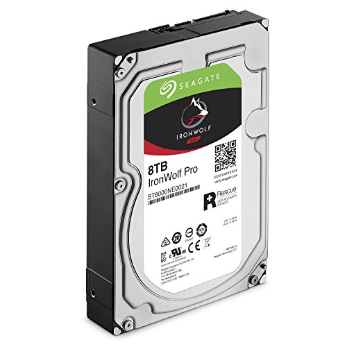 Seagate IronWolf Pro 8TB 3.5 inch Internal Hard Drive for 1-16 Bay NAS Systems (7200 RPM, 256MB Cache, up to 214MB/s, 300TB/Year Workload Rate)
