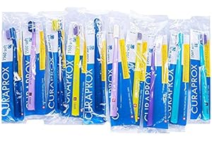 ‎CURAPROX Curaprox 10 x Zahnbürste CS 1560 Soft - Handzahnbürste für Erwachsene mit 1560 Soft CUREN Borsten - 10 Stück, zufällige Farbe