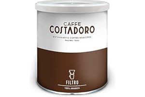 CAFFE' COSTADORO Caffè Costadoro - Costadoro 100% Arabica per FIltro - Lattina da 250g, Chicco