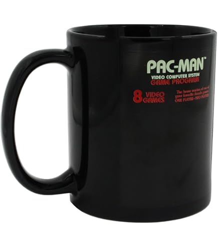 Pyramid International Pac-Man Power Up! Mug - 11 Oz, Black With Colored Inner Glaze, Officially Licensed