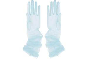 dPois Guantes de Tul Transparente Mujer Vintage Guantes hasta Codos Novia Accesorios Guantes Largos para Boda Fiesta Fotografía Disfraz Accesorios Elegante y Sexy 70CM