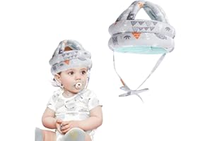 CATOR Caschetto Primi Passi, Casco Neonato Primi Passi, Protezione Testa Bambino, Protezione Testa Bambino Primi Passi per neonati da 6 a 36 mesi, per imparano a camminare e a gattonare(Grey)