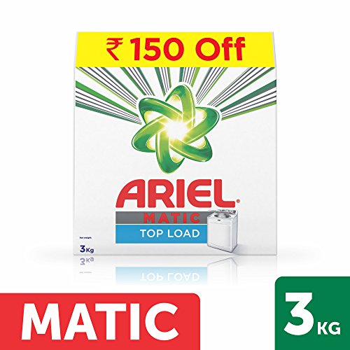 Ariel Matic Top Load Detergent Washing Powder - 3 kg with Rupees 150 Off RS.446 (25.00% Off) - Amazon Ariel Matic Top Load Detergent Washing Powder - 3 kg with Rupees 150 Off RS.446 (25.00% Off) - Amazon