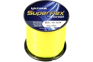 Ultima Superflex Shock Leader Unisex-Adult, Jaune Fluo, 50.0lb/22.6kg