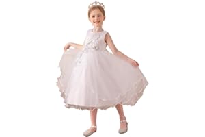 LENEFU Baby Girl Princess Bridesmaid Pageant Gown Birthday Party Wedding Dress Sleeveless Party Dresses Girl Clothes