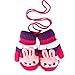 Moolecole Cute Rabbit Warm Gloves Baby Boys Girls Toddler Children Kids Mitten Knitted Gloves Rose Red
