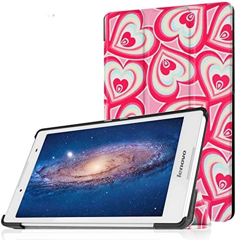 Lenovo Tab3 8 case, HZSSEC Ultra Slim Lightweight Shell Stand Cover Case for Lenovo Tab 3 8 (TB3-850F / TB3-850M) 8.0 Inch Tablet (NOT FIT for Yoga Tab3 8.0 /YT3-850F/L/M), Owl BabyPeach Heart
