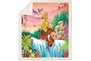 asxcaq Nette König der Löwen Freunde Plüsch Decke Baby Kinder Jungen Kinder Geschenk werfen 150x200cm Schlafsofa Bettdecke Bettwäsche