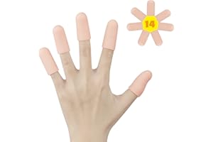Decproch Fingerschutz, Fingerlinge, 14 Stück Fingerschutz Silikon, Fingerschützer, Fingerkappen, Fingerkuppenschutz, Lindert Schmerzen Durch Reiben und Reizungen