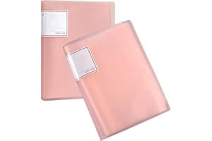 LANKYBOX Diamond Painting Aufbewahrungsbuch, 30 A3 durchsichtige Hüllenhülle, Kunstmappe, Präsentationsbuch, Ddiamond painting zubehör für 30 x 40 cm Diamond Painting - rosa