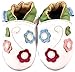 MiniFeet Soft Leather Baby Shoes, Triple Flower, 0-6 Months