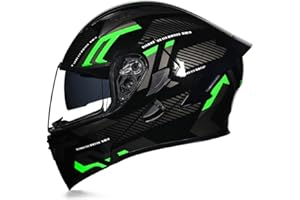 Woljay Casco Moto Modulare Integrato apribile Parasole caschi Doppia Visiera per uomo donna Scooter Adulto DOT ECER22-05