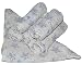 6x Muslin Squares 100% Cotton Heart And Blue Star 70 x 70 cm
