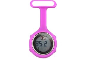 Profusion circle Reloj de enfermera con pantalla digital de silicona, broche paramédico para el cuidado de la salud