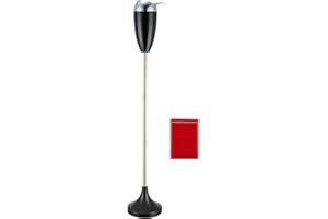 CO-Z Cendrier sur Pied Intérieur et Extérieur Hauteur Réglable 50/70/90 cm avec Couvercle en Acier pour Cigarettes pour Cigares pour Patio Décoration de la Maison et du Bureau, Noir