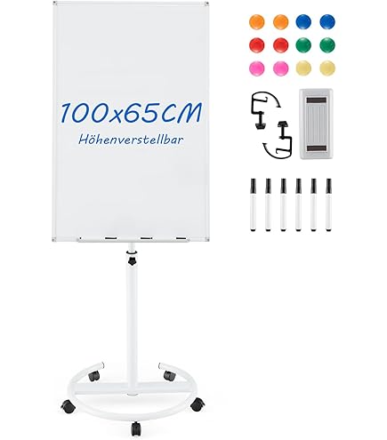 Mobiel Whiteboard / Magneetbord - 120 x 60 cm - Aluminium - Incl Mobiel Whiteboard / Magneetbord - 120 x 60 cm - Aluminium - Incl