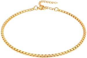 FaithHeart Chaine de Cheville Femme,Bracelet de Pied Plaqué Or en Acier Inoxydable,Maille Figaro/Cubaine-Cheville Chaine Ajustable 20 à 27 cm,Bijoux de Plage Été Vacances pour Femmes Hommes Filles