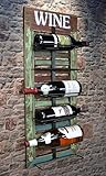 Weinregal zur Wandmontage für 6 Flaschen Wein.