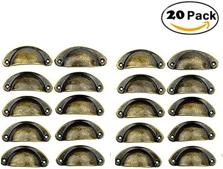 Fix Shaker Style Vintage Antique Kitchen Cupboard Door Cabinet Drawer Shell Pull Handles Furniture 8*3*2CM (20pcs )