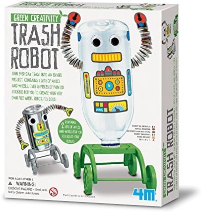 Green Creativity - Trash Robot - Boys Girls Children Kids - Recycle Arts &amp; Craft Activity Set - Latest Birthday Gift Present Fun Games &amp; Toys Idea Age 5+