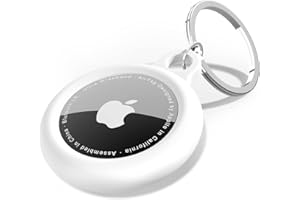 oakxco für Airtag Schlüsselanhänger, Airtag Hülle Silikon Wasserdicht, Kleines und süßes tragbares Zubehör, hundehalsband, fahrrad, katzenhalsband, geldbeutel, Kompatibel mit Apple Airtag, Weiß