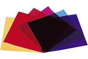 BUOSHA Film de Couleur Jeu de 6 Eurolite 9410050A Rouge, Bleu, Vert, Jaune, Lilas, Violet Adapté pour (Technique de scène) par 64, par 36, par 56