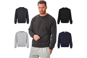 Iron Mountain Męska przędza z odzysku, przyjazna dla środowiska, nie mechaci się, elastyczna, wygodna bluza z okrągłym dekoltem, miękka bluza z polaru, antracyt, rozmiar M