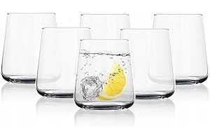 beeco STORE Set de Verres à Eau 370ml | Ensemble de Verres écologiques 6 pièces | Verre Sans Plomb Fabriqué en UE | Verres à Gin Tonic | Verres en Cristal, Verres Long Drink