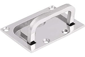 ARAMOX Manija de escotilla de barco, Manija de arrastre de gabinete de empotrar de empotrar de embarcaci¨®n de acero inoxidable para yate marino, plateado