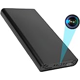 Indoor Hidden Surveillance Camera - Portable Spy Camera - HD Nanny Security Camera Gravity Sensor, Loop Recording, Motion Det
