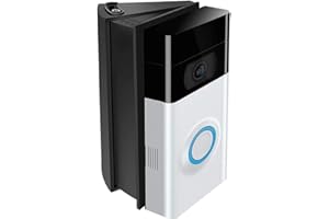 WAHXIYUG Adjustable Angle Bracket Compatible with Video Doorbell Wired/Video Doorbell 1/2/3/4, Replace Angle Adjustable Video Doorbell Mounting Plate Bracket Wedge Kit (A-Black)