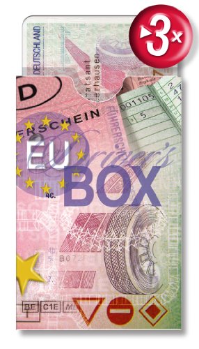 Führerscheinhüllen „cardbox“ /// Motiv: Führerschein / EU-BOX /// 3er SET /// Ausweishüllen / Kartenhüllen / Führerscheinhüllen / Hüllen für alle Karten im Scheckkartenformat - 2