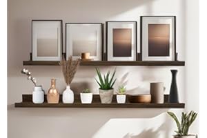 ‎BD ART BD ART Wandregal, Schweberegal, für Fotorahmen, Bücher, 100 cm Walnuss, 1er Set, Regalbrett, Regal zur Präsentation, Dekos für Wohnzimmer, Küche, Arbeitszimme