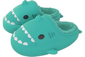 NIBESSER Pantuflas Tiburon Mujer Hombre Impermeables Zapatillas Casa Mujer Invierno Cálido Suave Zapatillas de Estar por Casa Antideslizantes Pantuflas Animales Térmicos