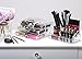 Organised Beauty 2 Piece Clear Acrylic Makeup Storage / Jewellery / Cosmetic / Nail Polish / lipstick Organiser Display Stand 3 Drawers |19 Sections | High Grade 3mm Acrylic