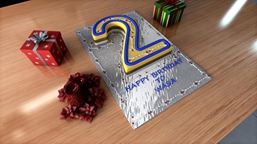 EURO TINS Gro? Zahlen-Backform ZWEI (2) f?r Geburtstag, Jubil?um (Gr??e 36 x 25 cm ? 7,5 cm tief) - 5