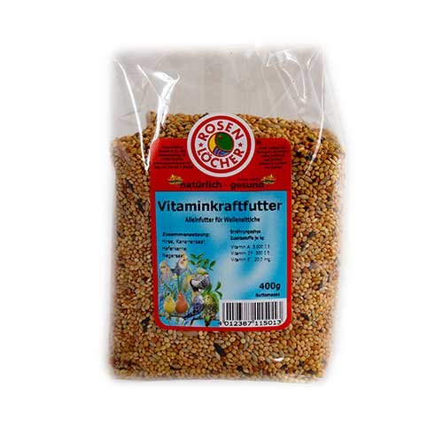 Preisvergleich Produktbild Rosenlöcher- Wellensittich Vitaminkraftfutter 400g