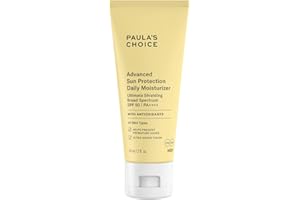 Paula's Choice Advanced Sun Protection Daily Moisturiser SPF 50 | PA++++ | Zaawansowany krem nawilżający z ochroną przeciwsłoneczną | z Przeciwutleniacze | Skóra Normalna i Sucha | 60 ml