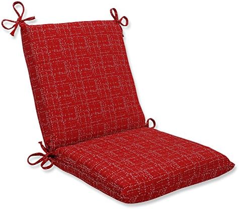 36.5" Bella-Dura Conran Red Dashed Lines Outdoor Patio Squared Chair Cushion