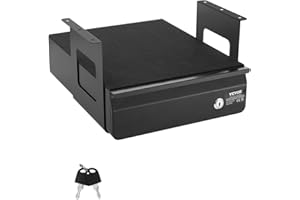 VEVOR Cassetto Estraibile Sotto Scrivania 365 x 335 x 185 mm Organizzatore Nascosto per Riporre Oggetti sulla Scrivania, Cassetto Portapenne Bloccabile Sotto Tavolo, per Postazioni di Lavoro, Nero