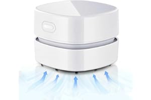 GuDoQi Aspiradora de Mesa, Mini Limpiador de Polvo, Inalámbrico y USB Recargable, Tiempo de Ejecución de 90 Minutos, Giratorio de 360° para el Hogar, la Escuela, la Oficina, el Teclado