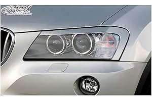 RDX RACEDESIGN Head light spoilers compatible with BMW X3 F25 2010-2014 (ABS)
